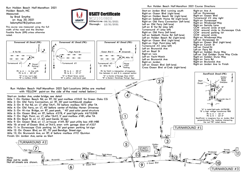 Holden Beach Half Marathon Course Details Coastal Race Productions